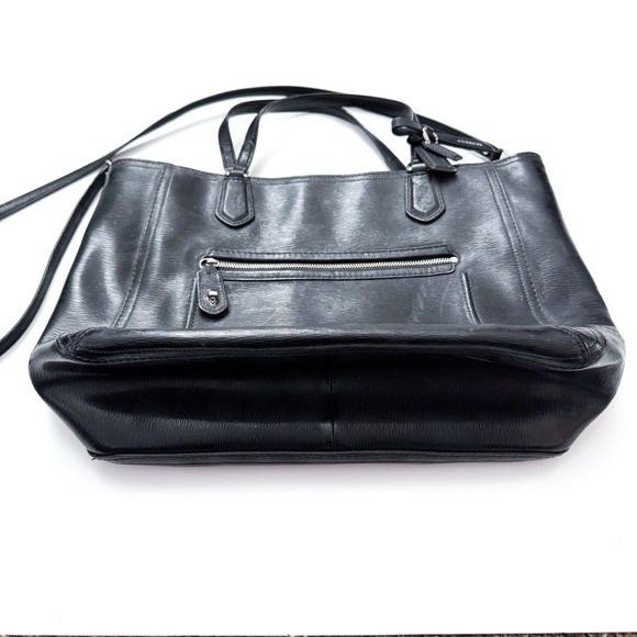 Coach Poppy Textured Black Patent Leather Blair Tote - Picture 3 of 8